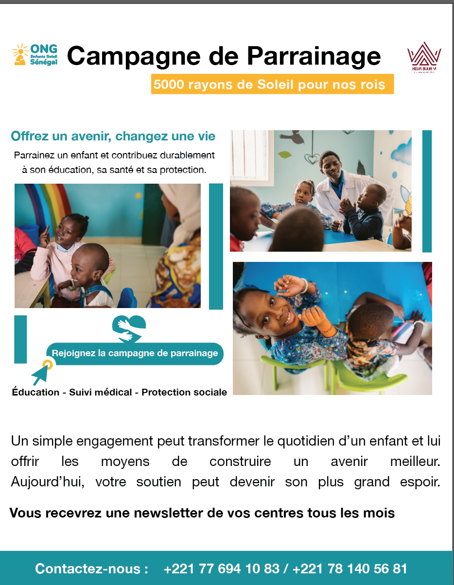 Campagne de parrainage 5000 rayons de soleil